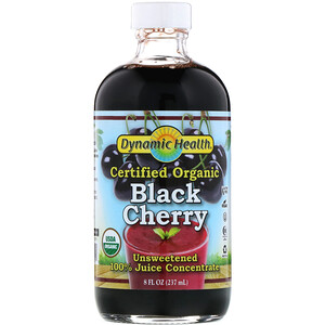 Динамик Хэлс Лабораторис, Certified Organic Black Cherry, 100% Juice Concentrate, Unsweetened, 8 fl oz (237 ml) отзывы