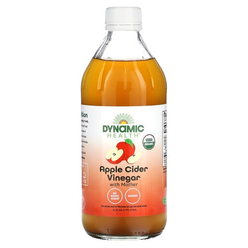 Dynamic Health Apple Cider Vinegar with Mother, Glass, 16 fl oz (473 ml)