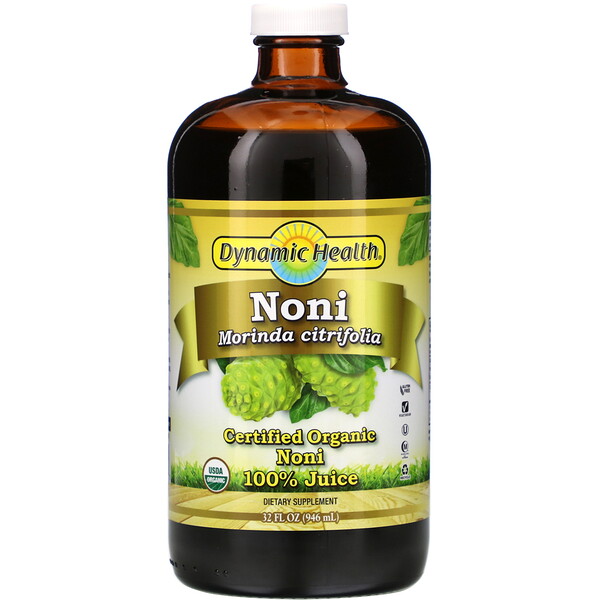 Dynamic Health Laboratories, Certified Organic Noni 100% Juice, 32 fl oz (946 ml)