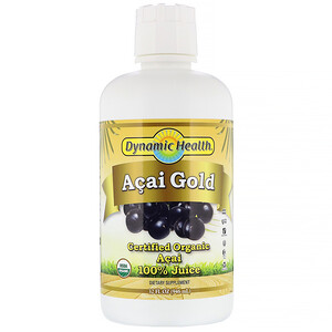 Отзывы о Динамик Хэлс Лабораторис, Certified Organic Acai Gold, 100% Juice, 32 fl oz (946 ml)