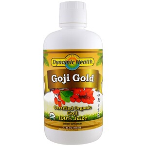 Динамик Хэлс Лабораторис, Certified Organic Goji Gold, 100% Juice, 32 fl oz (946 ml) отзывы покупателей