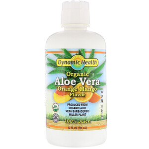Отзывы о Динамик Хэлс Лабораторис, Organic Aloe Vera, Orange Mango Flavor, 32 fl oz (946 ml)