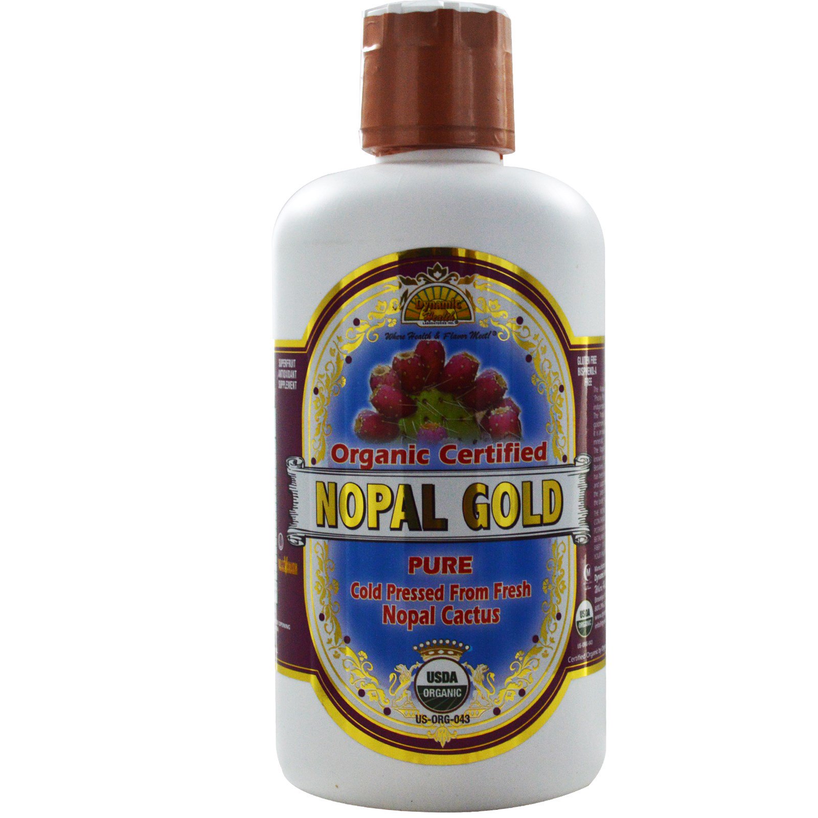 laboratories, organic certified nopal gold, 32 fl oz (946 ml)