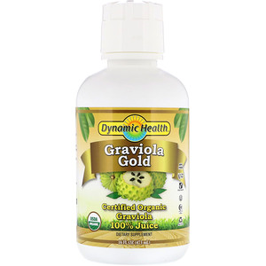 Отзывы о Динамик Хэлс Лабораторис, Certified Organic Graviola Gold, 100% Juice, 16 fl oz (473 ml)
