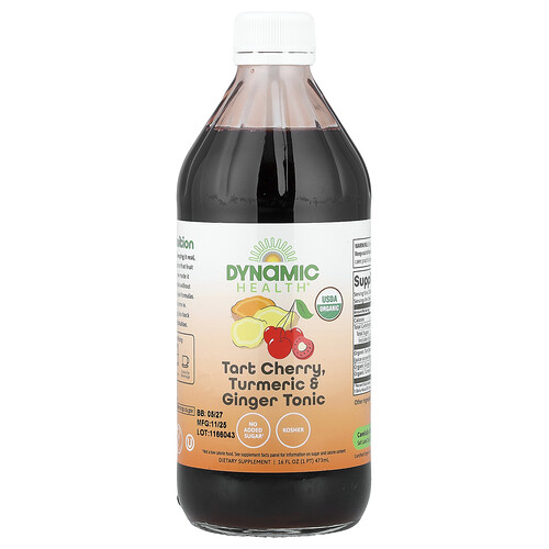 Dynamic Health, Tart Cherry, Turmeric & Ginger Tonic, 16 fl oz (473 ml)