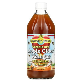 Dynamic Health  Laboratories, Raw Apple Cider Vinegar with Mother & Honey, Apfelessig mit Essigmutter und Honig, 473 ml (16 fl. oz.)