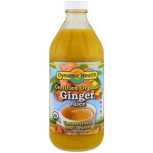 Отзывы о Динамик Хэлс Лабораторис, Certified Organic Ginger, 100% Juice, Unsweetened, 16 fl oz (473 ml)