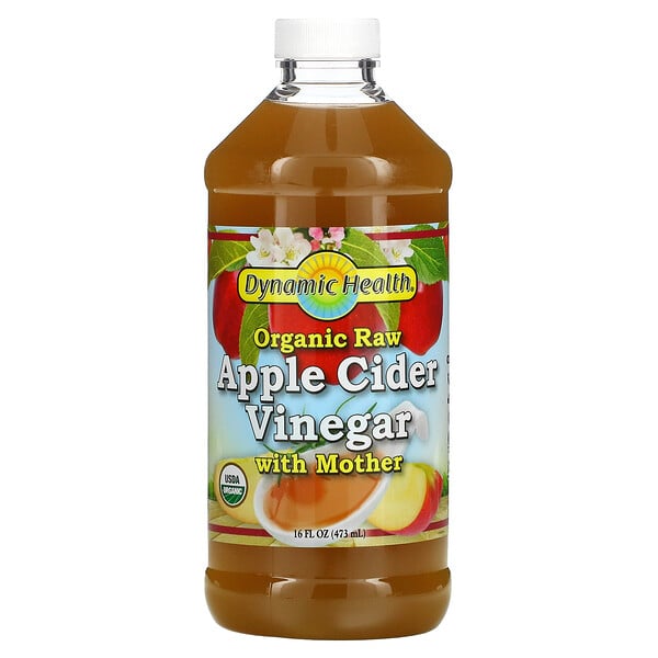 Dynamic Health Laboratories, Organic Raw Apple Cider Vinegar with Mother, Bio-Apfelessig mit Essigmutter, 473 ml (16 fl. oz.)