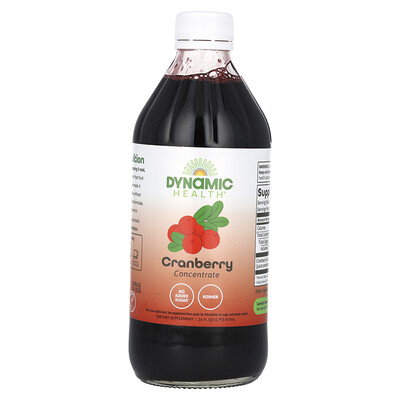 Product Image for Dynamic Health, Cranberry Concentrate, Glass, 16 fl oz (473 ml)