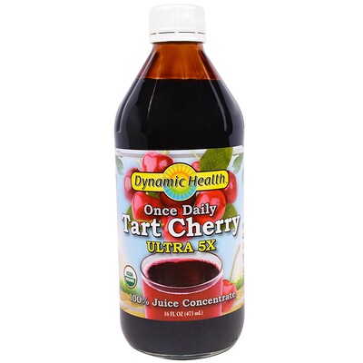 Dynamic Health  Laboratories Once Daily Tart Cherry, Ultra 5X, вишня, 100% концентрированный сок, 473 мл (16 жидк. унций)