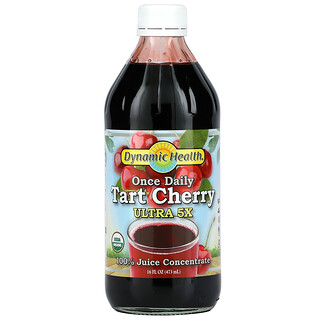Dynamic Health  Laboratories, Once Daily Tart Cherry, Ultra 5X, вишня, 100% концентрированный сок, 473 мл (16 жидк. унций)