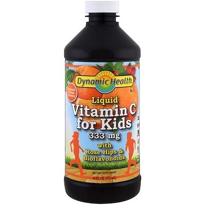 Dynamic Health  Laboratories жидкий витамин C для детей с натуральным вкусом цитрусовых, 333 мг, 473 мл (16 жидк. унций)