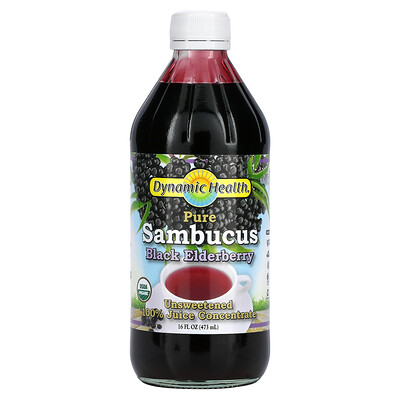 

Dynamic Health Laboratories Dynamic Health Laboratories Pure Sambucus Black Elderberry 100% Juice Concentrate Unsweetened 16 fl oz (473 ml)