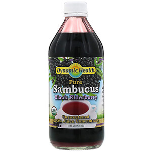 Отзывы о Динамик Хэлс Лабораторис, Pure Sambucus Black Elderberry, 100% Juice Concentrate, Unsweetened, 16 fl oz (473 ml)