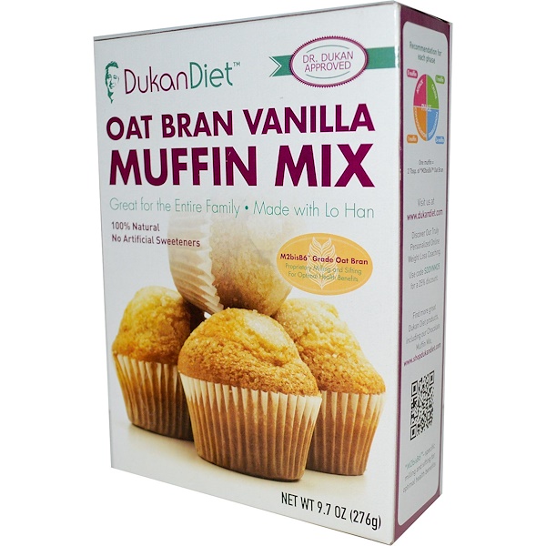 Dukan Diet, Oat Bran Vanilla Muffin Mix, 9.7 oz (276 g) iHerb