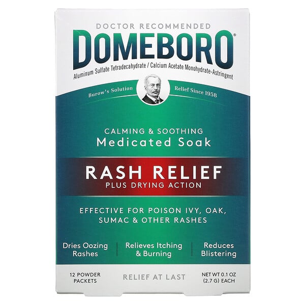 Domeboro, 薬用溶液、発疹用、12袋（粉末）、各2.7g（0.1オンス）