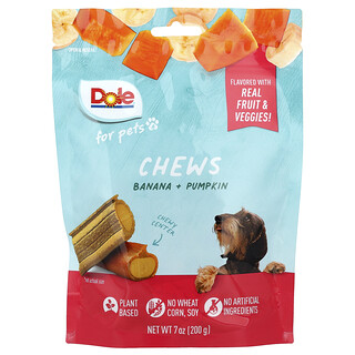 Dole for Pets, Chews, Banană + Dovleac, 200 g