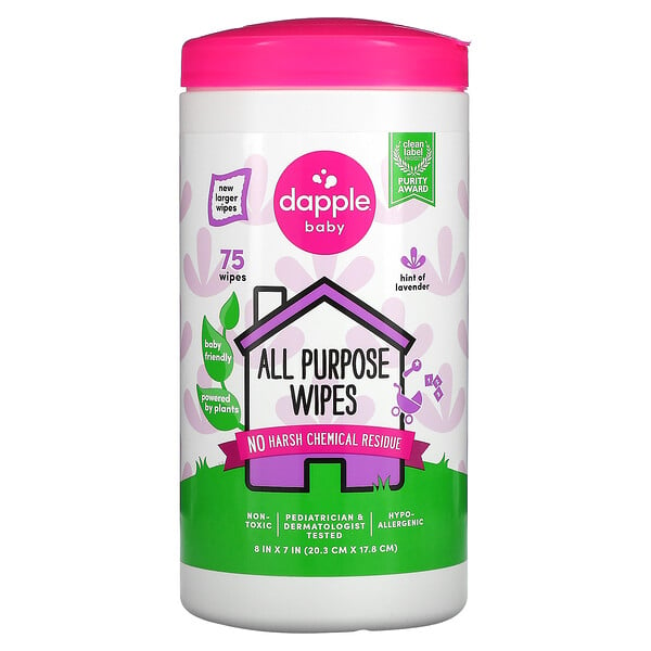 Dapple Baby, Baby, All Purpose Wipes, Lavender, 75 Wipes