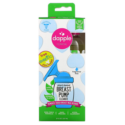 Купить Dapple Baby Clinical, Очиститель для молокоотсоса на растительной основе, без запаха, 8 жидких унций (237 мл)