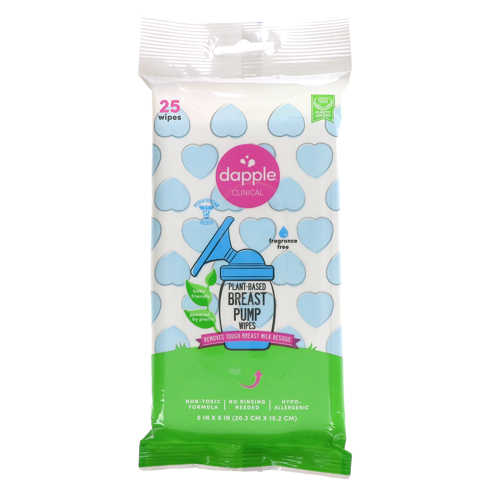 Dapple Baby, Clinical, PlantBased Breast Pump Wipes, Fragrance Free
