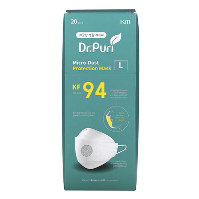 Dr. Puri Disposable KF94 ( N95 / KN95/ FFP2 ) Mask, 20 Masks