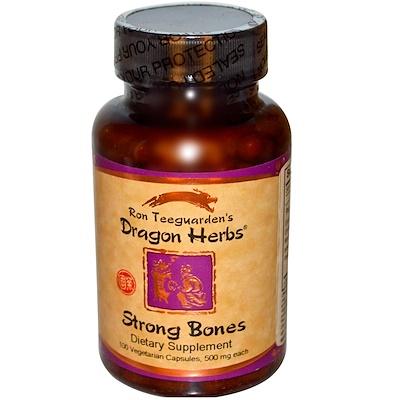 

Dragon Herbs Strong Bones, 500 mg, 100 Vegetarian Capsules