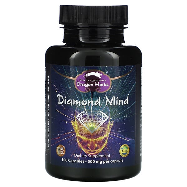 Dragon Herbs‏, Diamond Mind, 500 mg, 100 Vegetarian Capsules