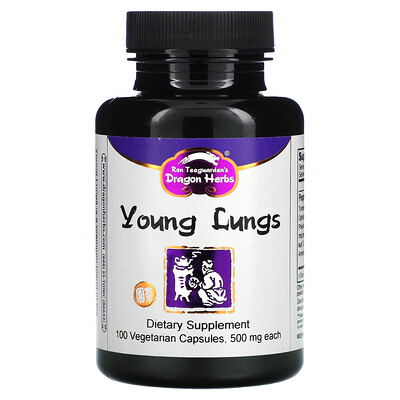 

Dragon Herbs Young Lungs 500 мг 100 вегетарианских капсул