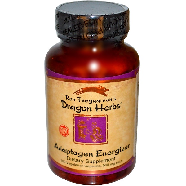 Dragon Herbs, Энергетик-Адаптоген, 500 мг, 100 капсул