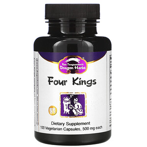 Отзывы о Драгон Хербс, Four Kings, 500 mg Each, 100 Veggie Caps