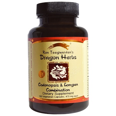Dragon Herbs 黨參和龍眼相結合,470毫克,100粒淨素膠囊
