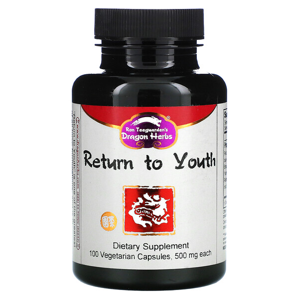 Dragon Herbs, Return to Youth, 500 mg, 100 Vegetarian Capsules