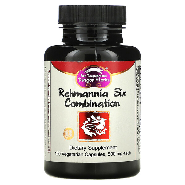 Rehmannia Six Combination, 500 mg, 100 Vegetarian Capsules