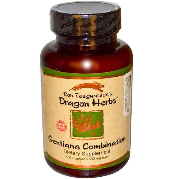 Dragon Herbs, Сбор с горечавкой 100 капсул по 500 мг