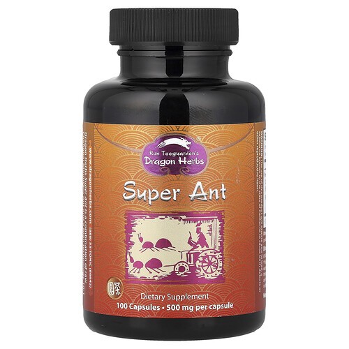 Dragon Herbs, Super Ant, Ameise, 100 Kapseln (500 mg pro Kapsel)