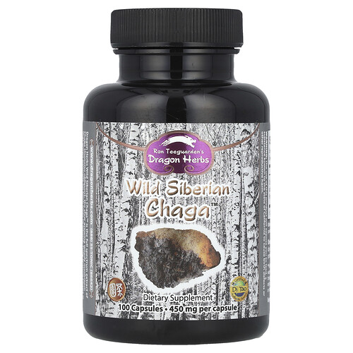 Dragon Herbs, Wild Siberian Chaga™, wilder sibirischer Chaga™, 450 mg, 100 Kapseln