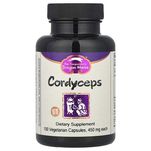 Dragon Herbs, Cordyceps, 450 mg, 100 pflanzliche Kapseln