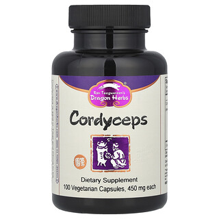Dragon Herbs, 冬虫夏草、500mg、ベジカプセル100粒
