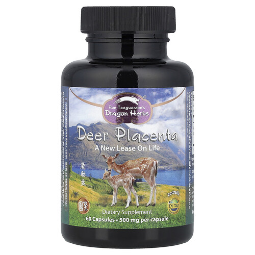 Dragon Herbs Deer Placenta, 500 mg, 60 Capsules