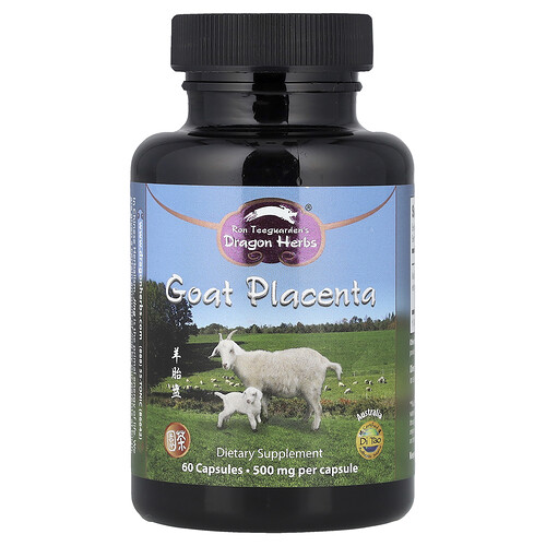Dragon Herbs Goat Placenta, 60 Capsules (500 mg per Capsule)