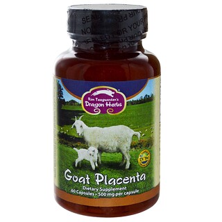 Dragon Herbs, Goat Placenta، به 500 مغ، 60 كبسولة