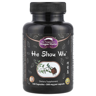 Dragon Herbs, He Shou Wu™, 500 mg, 100 cápsulas