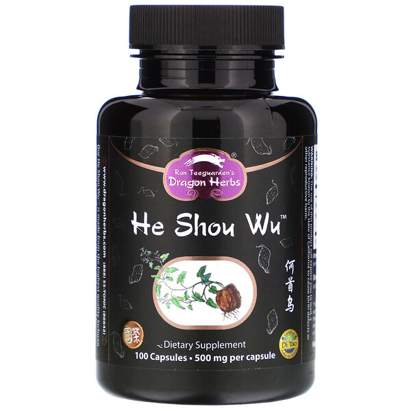 Dragon Herbs‏, He Shou Wu, 450 מ"ג, 100 כמוסות