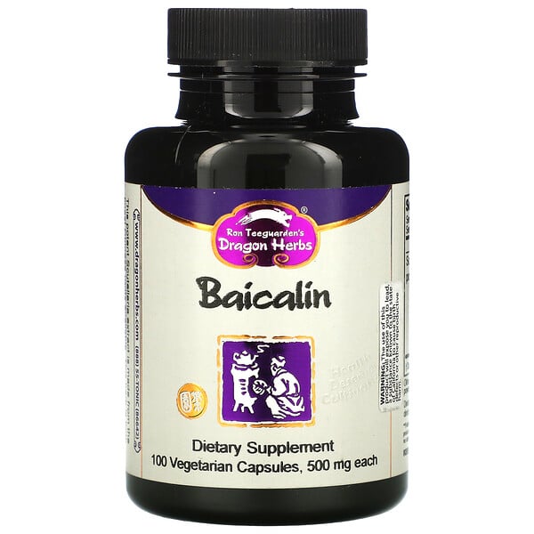 Dragon Herbs‏, Baicalin, 500 mg, 100 Vegetarian Capsules