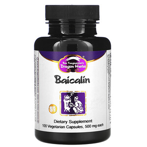 Отзывы о Драгон Хербс, Baicalin, 500 mg, 100 Vegetarian Capsules