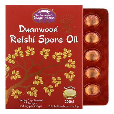 

Dragon Herbs Duanwood Reishi Spore Oil 500 mg 30 Softgels