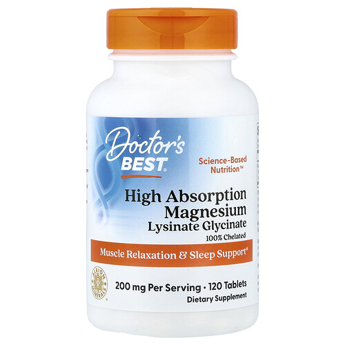 Doctor's Best ハイアブソーション マグネシウム 120タブレット (1タブレットあたり100mg)