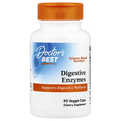 Doctor's Best, ディジェスティブ エンザイムス, ベジカプセル90粒