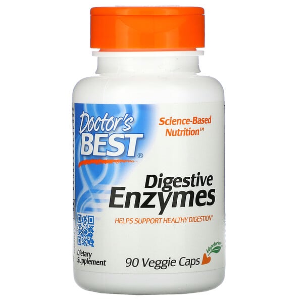 Doctor's Best, Digestive Enzymes、植物性カプセル 90粒