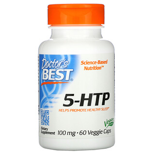 Doctor's Best, 5-HTP, 100 mg, 60 Cápsulas Vegetais